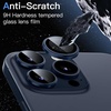 image:imageJETech Camera Lens Protector for iPhone 15 Pro15 Pro Max Black Titanium  9H Tempered Glass 11 Invisible Fit Metal Individual Ring Cover Easy Installation Tray HD ClearBlue Titanium