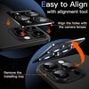 image:imageJETech Camera Lens Protector for iPhone 15 Pro15 Pro Max Black Titanium  9H Tempered Glass 11 Invisible Fit Metal Individual Ring Cover Easy Installation Tray HD ClearBlack Titanium