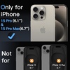 image:imageJETech Camera Lens Protector for iPhone 15 Pro15 Pro Max Black Titanium  9H Tempered Glass 11 Invisible Fit Metal Individual Ring Cover Easy Installation Tray HD ClearNatural Titanium