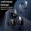 image:imageJETech Camera Lens Protector for iPhone 15 Pro15 Pro Max Black Titanium  9H Tempered Glass 11 Invisible Fit Metal Individual Ring Cover Easy Installation Tray HD ClearBlue Titanium