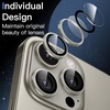 image:imageJETech Camera Lens Protector for iPhone 15 Pro15 Pro Max Black Titanium  9H Tempered Glass 11 Invisible Fit Metal Individual Ring Cover Easy Installation Tray HD ClearNatural Titanium