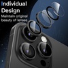 image:imageJETech Camera Lens Protector for iPhone 15 Pro15 Pro Max Black Titanium  9H Tempered Glass 11 Invisible Fit Metal Individual Ring Cover Easy Installation Tray HD ClearBlack Titanium