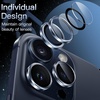 image:imageJETech Camera Lens Protector for iPhone 15 Pro15 Pro Max Space Black  9H Tempered Glass Metal Individual Ring Cover HD ClearBlue