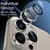 image:imageJETech Camera Lens Protector for iPhone 15 Pro15 Pro Max Space Black  9H Tempered Glass Metal Individual Ring Cover HD ClearNatural Titanium
