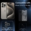 image:imageJETech Camera Lens Protector for iPhone 15 Pro15 Pro Max Space Black  9H Tempered Glass Metal Individual Ring Cover HD ClearNatural Titanium