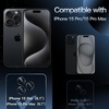 image:imageJETech Camera Lens Protector for iPhone 15 Pro15 Pro Max Space Black  9H Tempered Glass Metal Individual Ring Cover HD ClearSpace Black