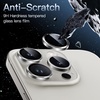 image:imageJETech Camera Lens Protector for iPhone 15 Pro15 Pro Max Space Black  9H Tempered Glass Metal Individual Ring Cover HD ClearWhite