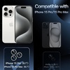 image:imageJETech Camera Lens Protector for iPhone 15 Pro15 Pro Max Space Black  9H Tempered Glass Metal Individual Ring Cover HD ClearWhite