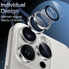 image:imageJETech Camera Lens Protector for iPhone 15 Pro15 Pro Max Space Black  9H Tempered Glass Metal Individual Ring Cover HD ClearWhite