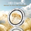 image:imageJETech Camera Lens Protector for iPhone 15 Pro15 Pro Max White Titanium  Bling Glitter Individual 9H Tempered Glass Metal Ring Cover HD ClearWhite Titanium