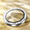 image:imageJETech Camera Lens Protector for iPhone 15 Pro15 Pro Max White Titanium  Bling Glitter Individual 9H Tempered Glass Metal Ring Cover HD ClearWhite Titanium
