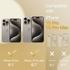 image:imageJETech Camera Lens Protector for iPhone 15 Pro15 Pro Max White Titanium  Bling Glitter Individual 9H Tempered Glass Metal Ring Cover HD ClearWhite Titanium