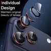 image:imageJETech Camera Lens Protector for iPhone 1515 Plus BlackRed 1 Set  9H Tempered Glass Metal Individual Ring Cover TwoTone Easy Installation Tray HD CleariPhone 17 Pro17 Pro Max