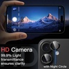 image:imageJETech Camera Lens Protector for iPhone 1515 Plus BlackRed 1 Set  9H Tempered Glass Metal Individual Ring Cover TwoTone Easy Installation Tray HD CleariPhone 17