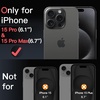 image:imageJETech Camera Lens Protector for iPhone 1515 Plus BlackRed 1 Set  9H Tempered Glass Metal Individual Ring Cover TwoTone Easy Installation Tray HD CleariPhone 15 Pro15 Pro Max