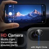 image:imageJETech Camera Lens Protector for iPhone 1515 Plus BlackRed 1 Set  9H Tempered Glass Metal Individual Ring Cover TwoTone Easy Installation Tray HD CleariPhone Air