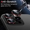 image:imageJETech Camera Lens Protector for iPhone 1515 Plus BlackRed 1 Set  9H Tempered Glass Metal Individual Ring Cover TwoTone Easy Installation Tray HD CleariPhone 16 Pro16 Pro Max