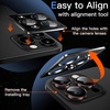 image:imageJETech Camera Lens Protector for iPhone 1515 Plus BlackRed 1 Set  9H Tempered Glass Metal Individual Ring Cover TwoTone Easy Installation Tray HD CleariPhone 15 Pro15 Pro Max