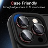 image:imageJETech Camera Lens Protector for iPhone 1515 Plus BlackRed 1 Set  9H Tempered Glass Metal Individual Ring Cover TwoTone Easy Installation Tray HD CleariPhone 16 Pro16 Pro Max