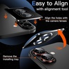 image:imageJETech Camera Lens Protector for iPhone 1515 Plus BlackRed 1 Set  9H Tempered Glass Metal Individual Ring Cover TwoTone Easy Installation Tray HD CleariPhone 17