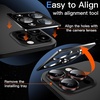 image:imageJETech Camera Lens Protector for iPhone 1515 Plus BlackRed 1 Set  9H Tempered Glass Metal Individual Ring Cover TwoTone Easy Installation Tray HD CleariPhone 16 Pro16 Pro Max