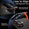 image:imageJETech Camera Lens Protector for iPhone 1515 Plus BlackRed 1 Set  9H Tempered Glass Metal Individual Ring Cover TwoTone Easy Installation Tray HD CleariPhone 1616 Plus