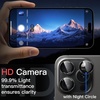 image:imageJETech Camera Lens Protector for iPhone 1515 Plus BlackRed 1 Set  9H Tempered Glass Metal Individual Ring Cover TwoTone Easy Installation Tray HD CleariPhone 15 Pro15 Pro Max