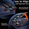 image:imageJETech Camera Lens Protector for iPhone 1515 Plus BlackRed 1 Set  9H Tempered Glass Metal Individual Ring Cover TwoTone Easy Installation Tray HD CleariPhone 17 Pro17 Pro Max