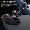 image:imageJETech Camera Lens Protector for iPhone 1515 Plus BlackRed 1 Set  9H Tempered Glass Metal Individual Ring Cover TwoTone Easy Installation Tray HD CleariPhone 1515 Plus