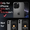 image:imageJETech Camera Lens Protector for iPhone 1515 Plus BlackRed 1 Set  9H Tempered Glass Metal Individual Ring Cover TwoTone Easy Installation Tray HD CleariPhone 16 Pro16 Pro Max