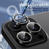 image:imageJETech Camera Lens Protector for iPhone 16 Pro16 Pro Max Desert Titanium  Bling Glitter Individual 9H Tempered Glass Metal Ring Cover HD ClearBlack