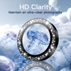 image:imageJETech Camera Lens Protector for iPhone 16 Pro16 Pro Max Desert Titanium  Bling Glitter Individual 9H Tempered Glass Metal Ring Cover HD ClearBlack