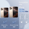 image:imageJETech Camera Lens Protector for iPhone 16 Pro16 Pro Max Desert Titanium  Bling Glitter Individual 9H Tempered Glass Metal Ring Cover HD ClearDesert Titanium