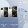 image:imageJETech Camera Lens Protector for iPhone 16 Pro16 Pro Max Desert Titanium  Bling Glitter Individual 9H Tempered Glass Metal Ring Cover HD ClearNatural Titanium
