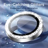 image:imageJETech Camera Lens Protector for iPhone 16 Pro16 Pro Max Desert Titanium  Bling Glitter Individual 9H Tempered Glass Metal Ring Cover HD ClearSilver