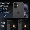 image:imageJETech Camera Lens Protector for iPhone 1616 Plus Black 1 Set  9H Tempered Glass 11 Invisible Fit Metal Individual Ring Cover Easy Installation Tray HD ClearBlack