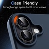 image:imageJETech Camera Lens Protector for iPhone 1616 Plus Black 1 Set  9H Tempered Glass 11 Invisible Fit Metal Individual Ring Cover Easy Installation Tray HD ClearBlack