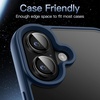 image:imageJETech Camera Lens Protector for iPhone 1616 Plus Black 1 Set  9H Tempered Glass Metal Individual Ring Cover HD ClearBlack