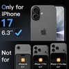 image:imageJETech Camera Lens Protector for iPhone 1616 Plus Black 1 Set  9H Tempered Glass Metal Individual Ring Cover HD ClearBlack