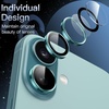 image:imageJETech Camera Lens Protector for iPhone 1616 Plus Black 1 Set  9H Tempered Glass Metal Individual Ring Cover HD ClearTeal
