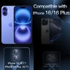 image:imageJETech Camera Lens Protector for iPhone 1616 Plus Black 1 Set  9H Tempered Glass Metal Individual Ring Cover HD ClearUltramarine