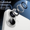 image:imageJETech Camera Lens Protector for iPhone 1616 Plus Black 1 Set  9H Tempered Glass Metal Individual Ring Cover HD ClearWhite