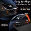 image:imageJETech Camera Lens Protector for iPhone Air Black 1 Set  9H Tempered Glass Metal Individual Ring Cover Easy Installation Tray HD ClearBlack