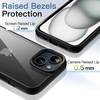 image:imageJETech Case for iPhone 15 Pink  Solid Color Matte TPU Frame Scratch Resistant Clear Back Phone CoverBlack