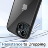 image:imageJETech Case for iPhone 15 Pink  Solid Color Matte TPU Frame Scratch Resistant Clear Back Phone CoverBlack