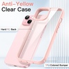 image:imageJETech Case for iPhone 15 Pink  Solid Color Matte TPU Frame Scratch Resistant Clear Back Phone CoverPink