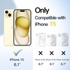 image:imageJETech Case for iPhone 15 Pink  Solid Color Matte TPU Frame Scratch Resistant Clear Back Phone CoverYellow