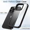 image:imageJETech Case for iPhone 15 Pro Max Natural Titanium  Solid Color Matte TPU Frame Scratch Resistant Clear Back Phone CoverBlack Titanium