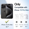 image:imageJETech Case for iPhone 15 Pro Max Natural Titanium  Solid Color Matte TPU Frame Scratch Resistant Clear Back Phone CoverBlack Titanium