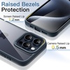 image:imageJETech Case for iPhone 15 Pro Max Natural Titanium  Solid Color Matte TPU Frame Scratch Resistant Clear Back Phone CoverBlue Titanium